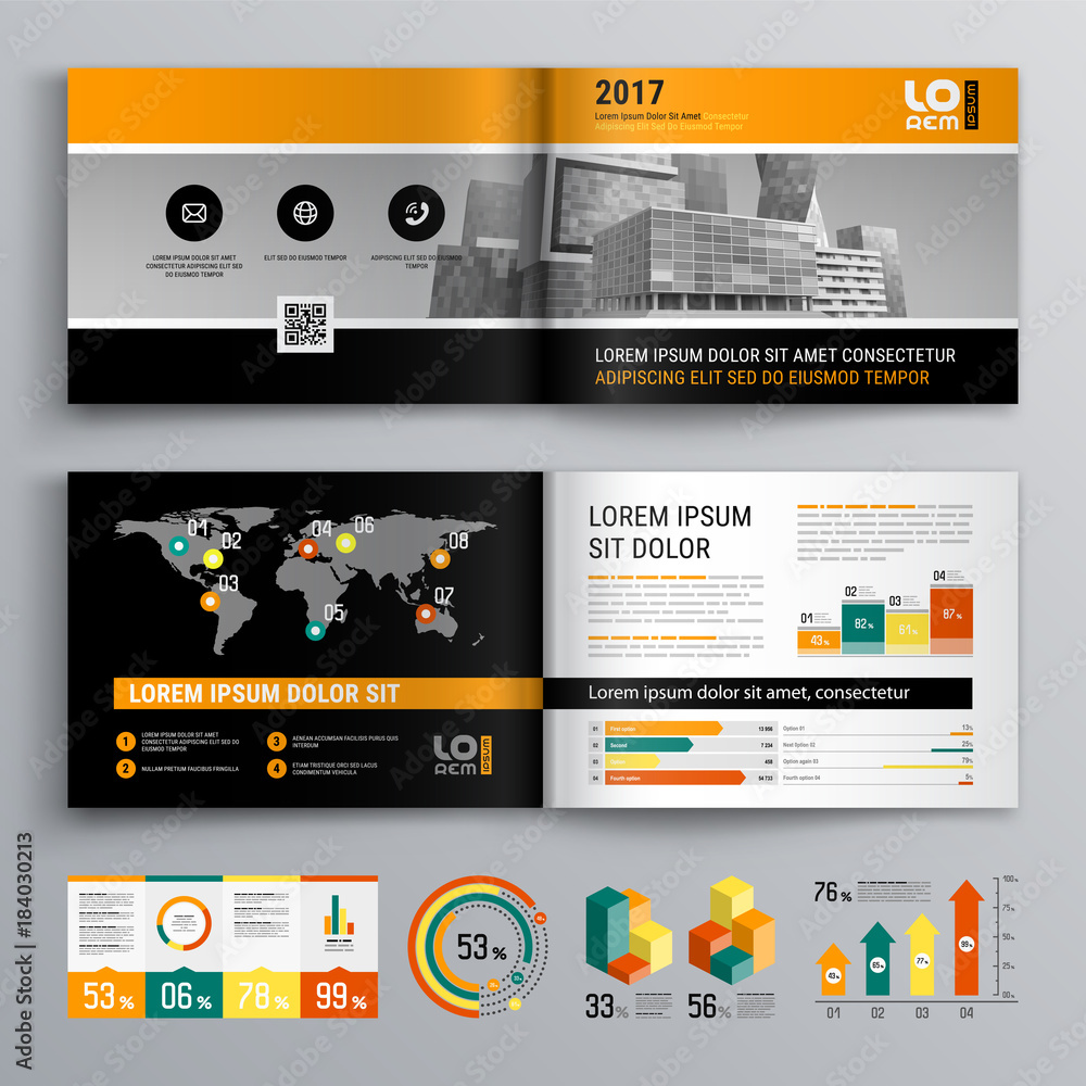 Fototapeta premium Brochure Template Design