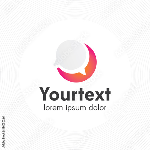 Social talk logo design, social media logo, communication vector logo template