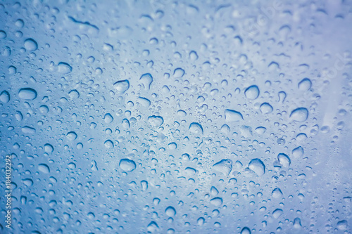 Glass with water drops condensation.