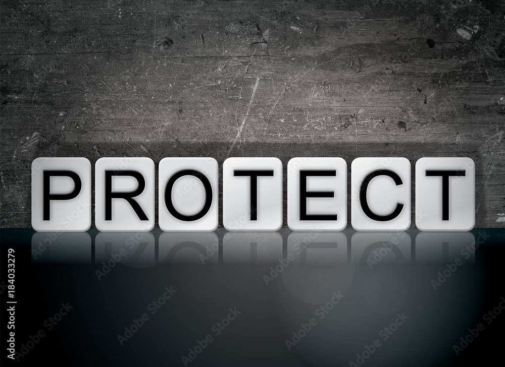Protect Concept Tiled Word