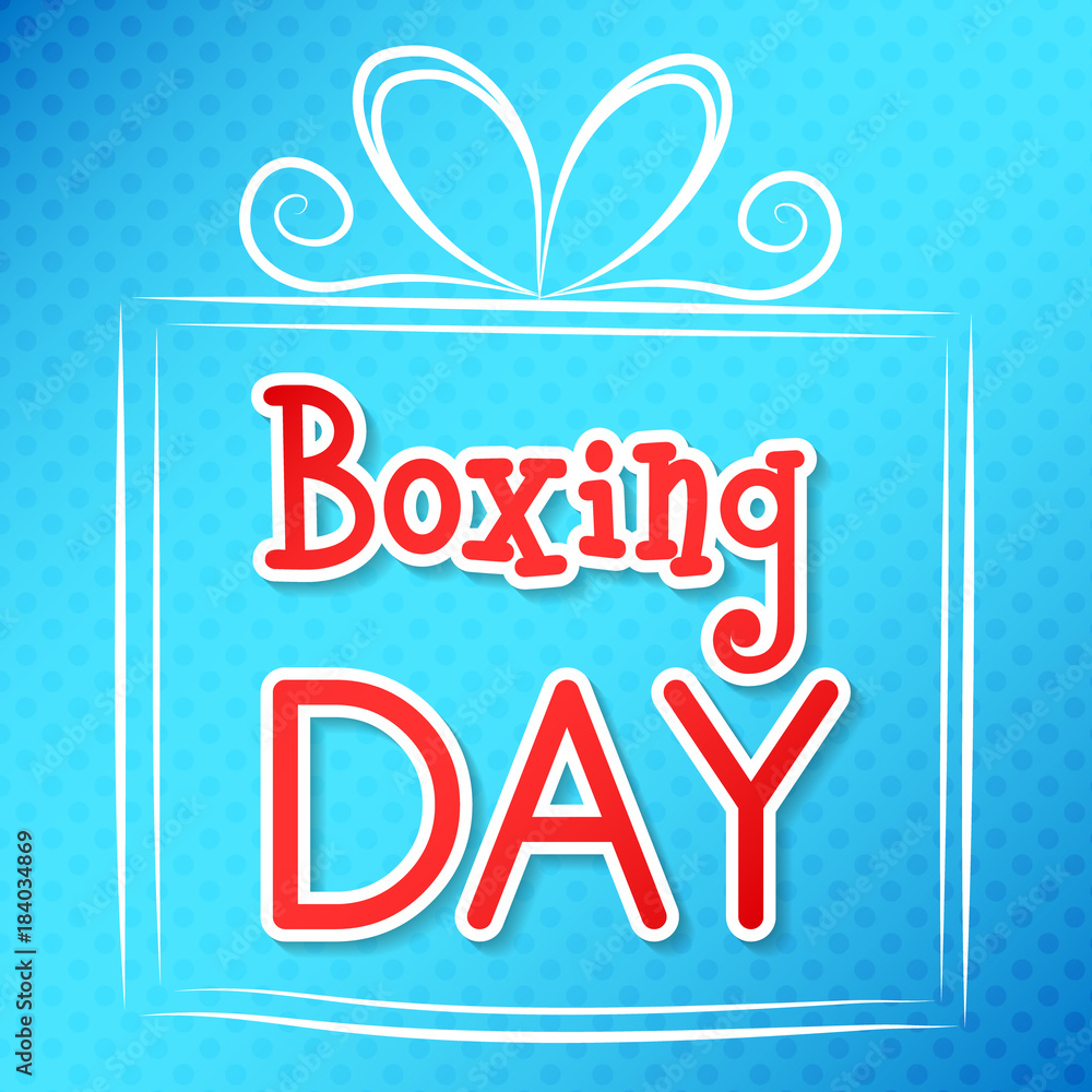Boxing Day poster. Vector.