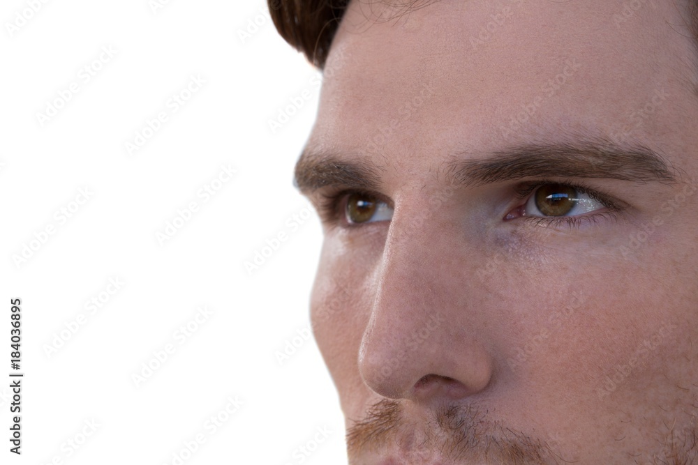 Obraz premium Mans eye against white background