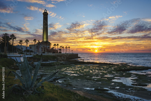 Sunset At Chipiona Lighthouse Cadiz Spain