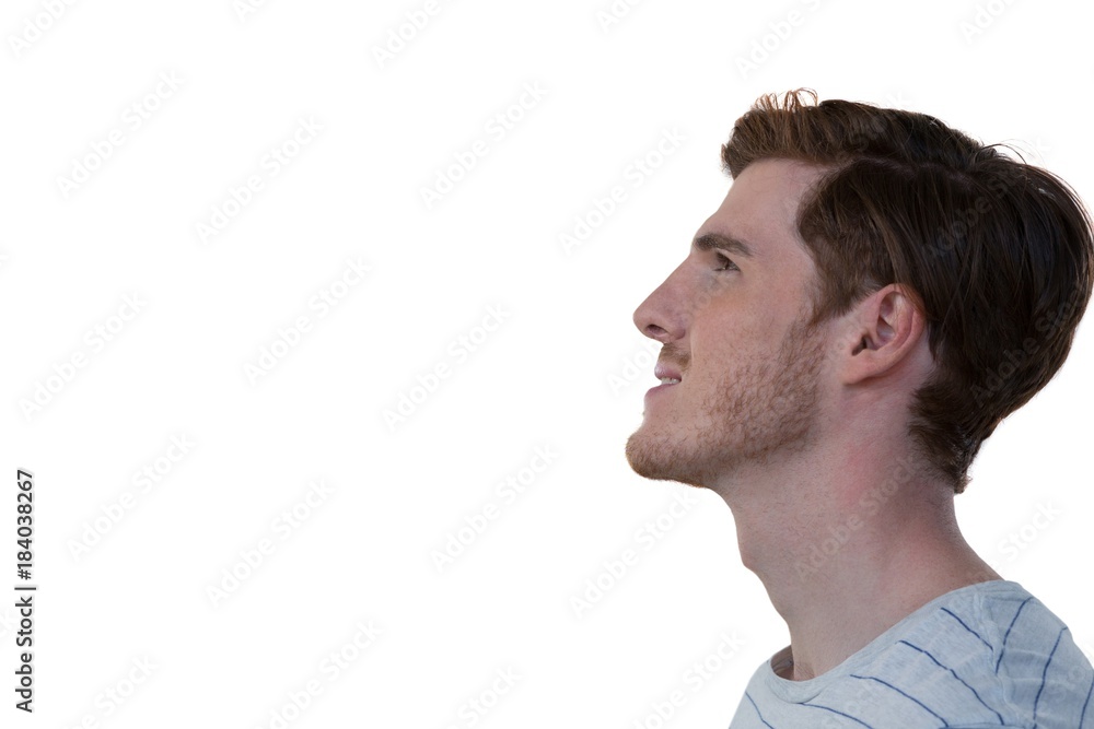Male executive standing against white background Male executive standing against white background