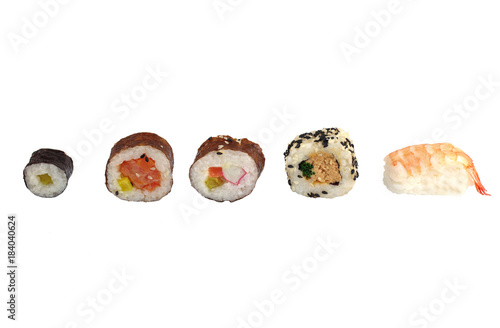 appetizing portion sushi