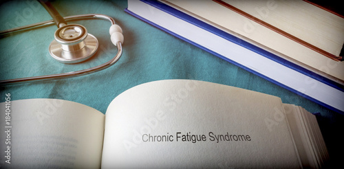 Εκτύπωση καμβά Open Book of Chronic fatigue Syndrome, conceptual image