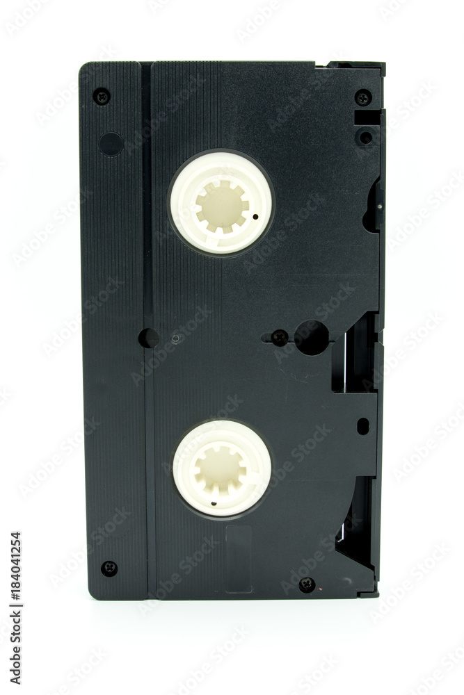 VHS video tape cassette isolated