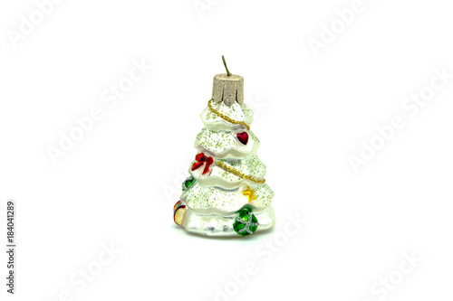 Vintage Christmas decorations christmas-tree isolated