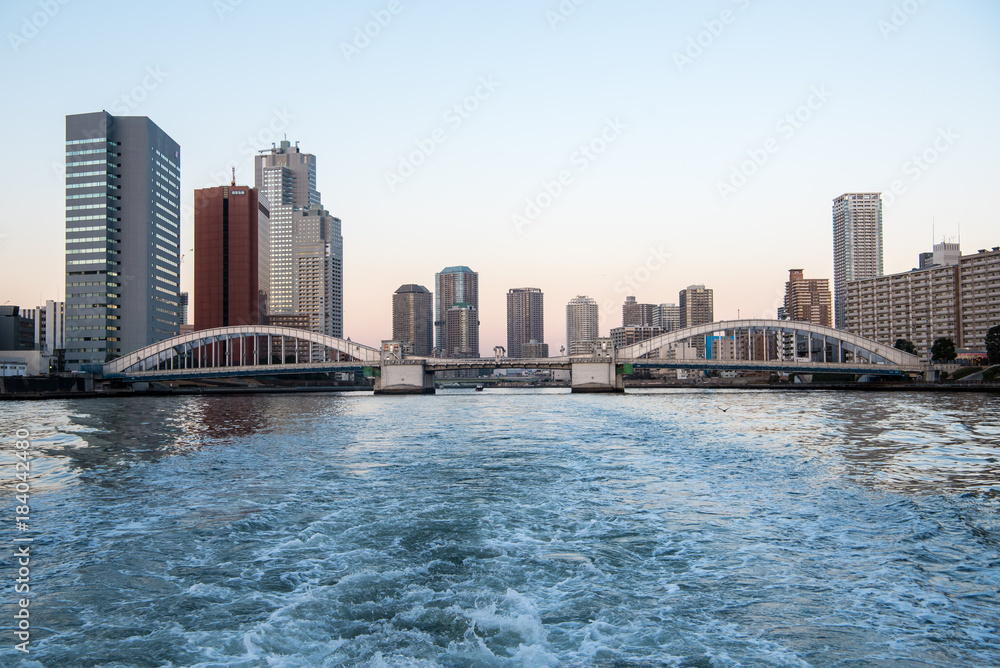 Fototapeta premium 勝鬨橋隅田川風景