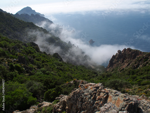 Korsika, Golf von Porto beim Capu Rosso, UNESCO-Weltnaturerbe