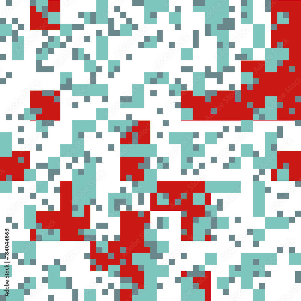 Knitted Christmas Abstract Square Pattern