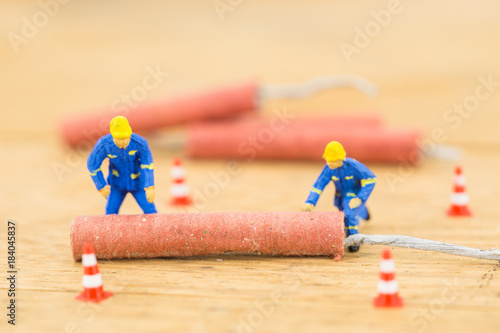 Wallpaper Mural Concept miniature people working on Firecracker Torontodigital.ca