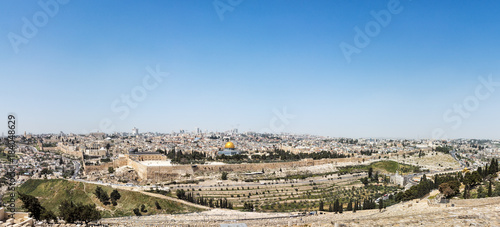Aerial panorama of the Jerusalem Old City