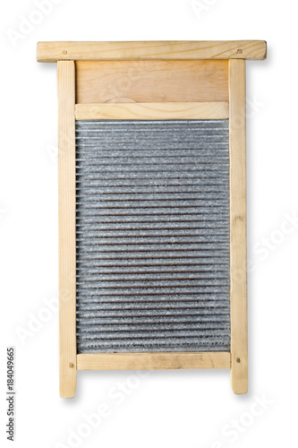 Vintage washboard isolated on white backgroun