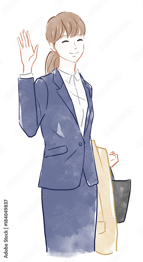 手を振る女性 Stock イラスト Adobe Stock 手を振る女性 Stock イラスト Adobe Stock