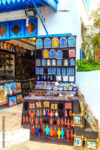 Typical souvenirs on the Tunisian market.