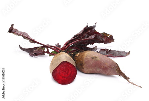 Fresh beetroot isolated on white background