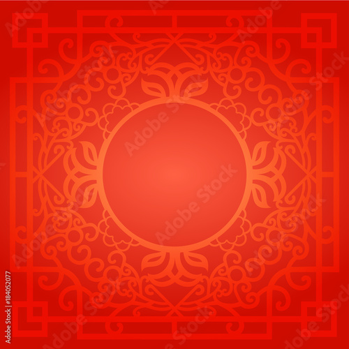 Chinese Traditional Background, The Great Wall Style Frame 
