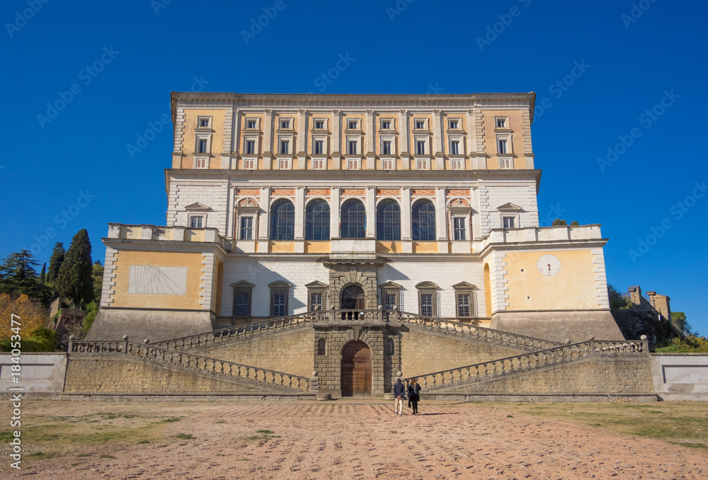 Caprarola, Italy - The historic center and Palazzo Farnese, an awesome ancient Villa with garden in province of Viterbo, Lazio region, central Italy