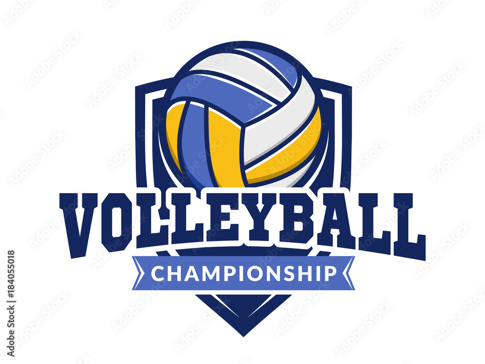 Volleyball championship logo, emblem, icons, designs templates with ...