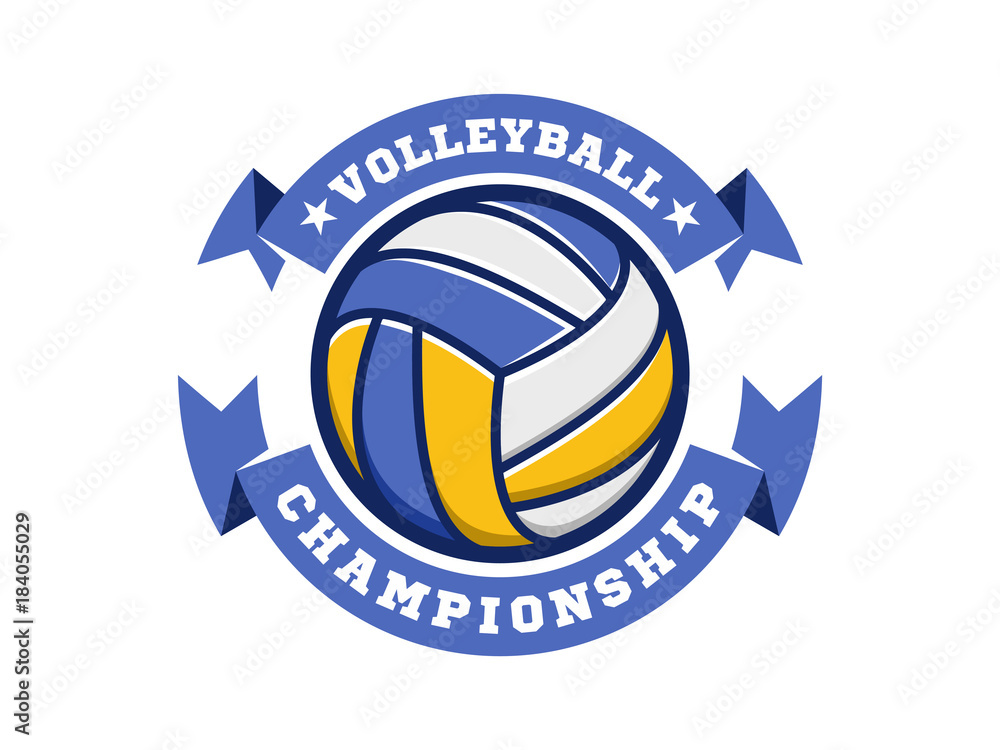 Volleyball championship logo, emblem, icons, designs templates with ...