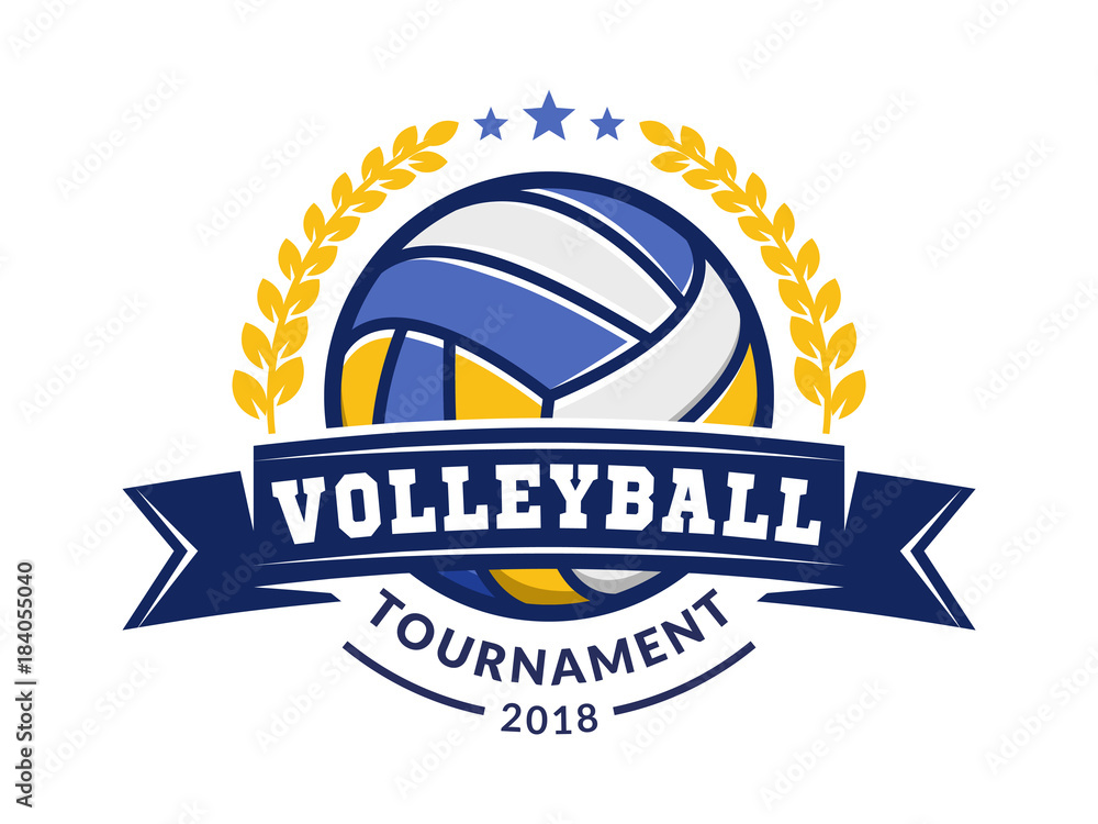 Volleyball tournament logo, emblem, icons, designs templates with ...