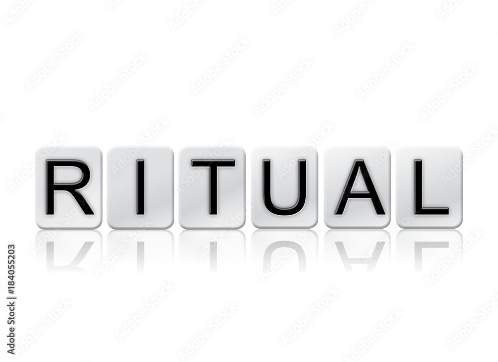 Ritual Concept Tiled Word Isolated on White Ritual Concept Tiled Word Isolated on White