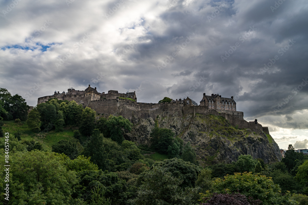 Scenic view of Edinburgh Castle on Castle rock, Edinburgh, Scotland