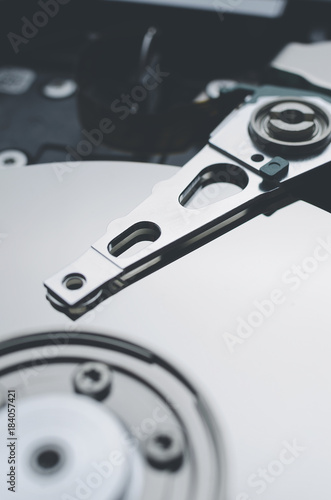 Wallpaper Mural Оpened hard drive close up, contrast light Torontodigital.ca