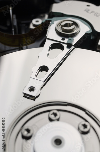 Wallpaper Mural Оpened hard drive close up, contrast light Torontodigital.ca