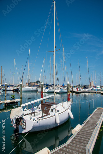 Yachts in the port waiting. Rimini, Italy. © Ms VectorPlus