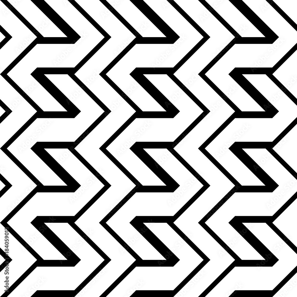 Design seamless monochrome zigzag pattern Design seamless monochrome zigzag pattern