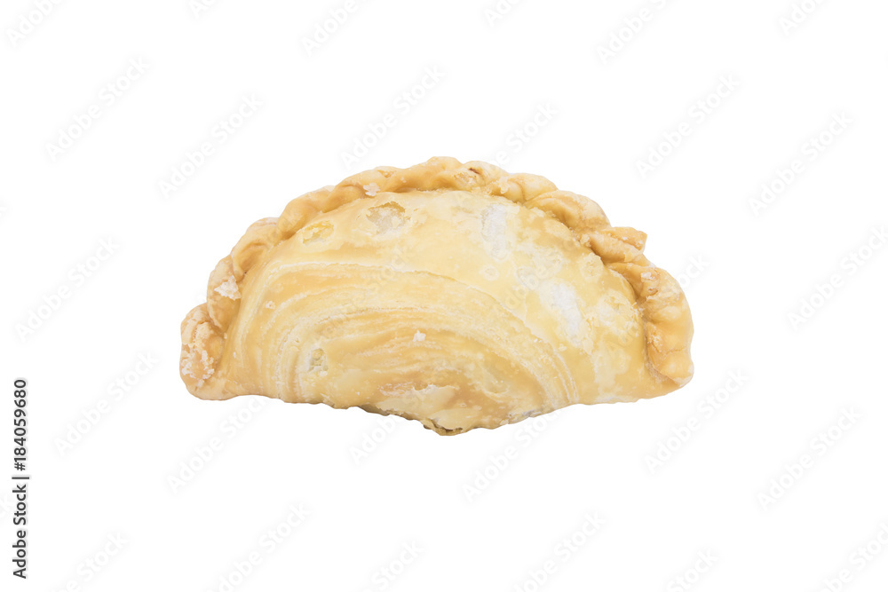 Curry puff isolated on white