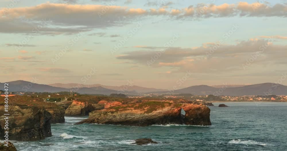 Playa de Cathedrals, Galicia, Spain , Time Lapse Playa de Cathedrals, Galicia, Spain , Time Lapse