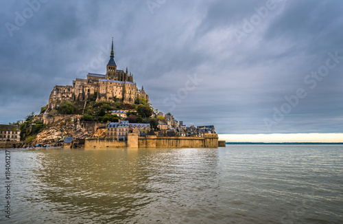 Mont-Saint-Michel, an island with the famous abbey, Normandy, France