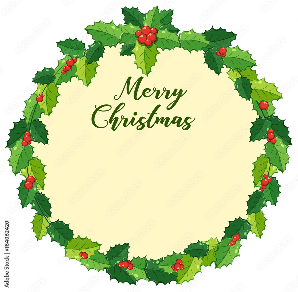 Christmas card design with mistletoes Christmas card design with mistletoes