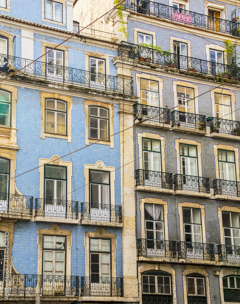 Balconies at front of apartment block