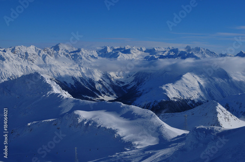 Swiss Alps: Wintersport-City Davos     Schweizer Alpen: Wintersportregion Davos, Skigebiet Parsenn-Weisfluhjoch © gmcphotopress