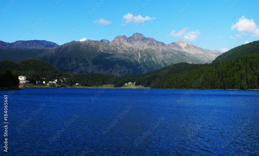 Swiss Alps: Lake St. Moritz  in the upper Engadin