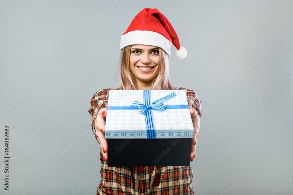 Young woman in red hat Young woman in red hat