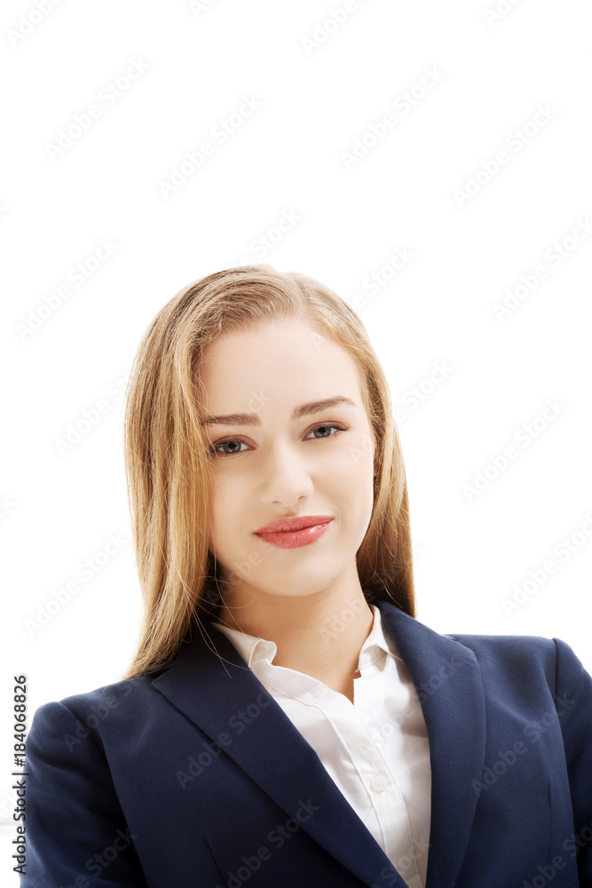 Beautiful caucasian smiling woman. Beautiful caucasian smiling woman.