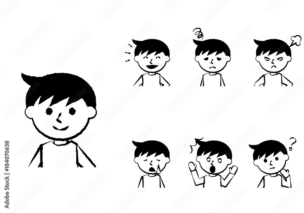 男の子 表情 上半身 セット 男の子 表情 上半身 セット