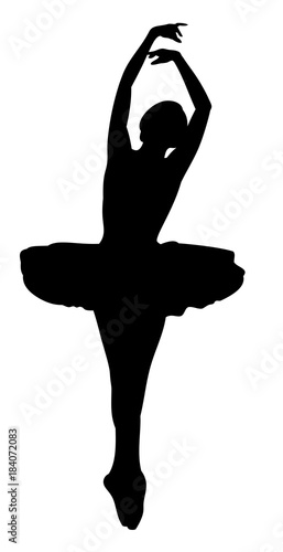 A dancing ballerina in a gently  ballet tutu
