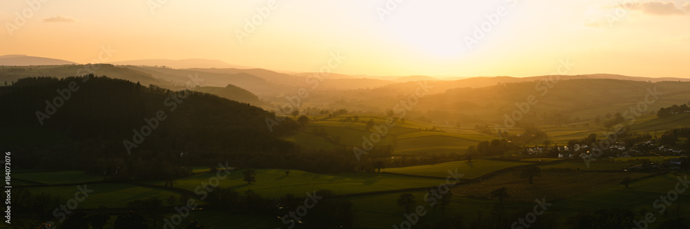 Evening countryside panorama