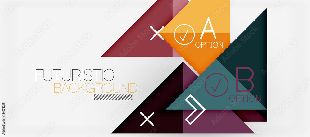 Minimalistic triangle modern banner design, geometric abstract background Minimalistic triangle modern banner design, geometric abstract background