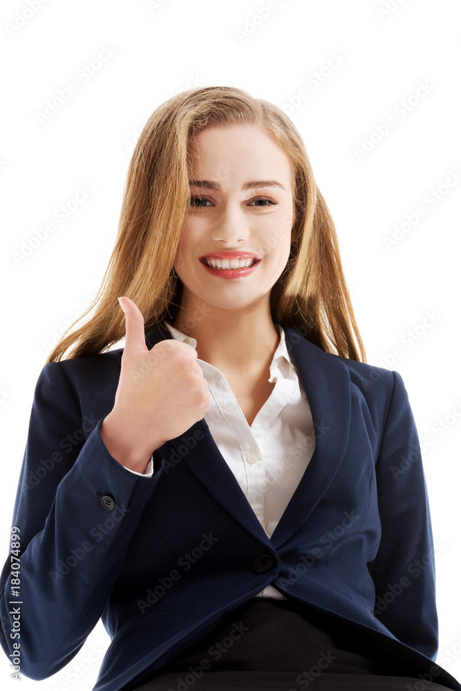 Beautiful caucasian business woman smiling. Beautiful caucasian business woman smiling.