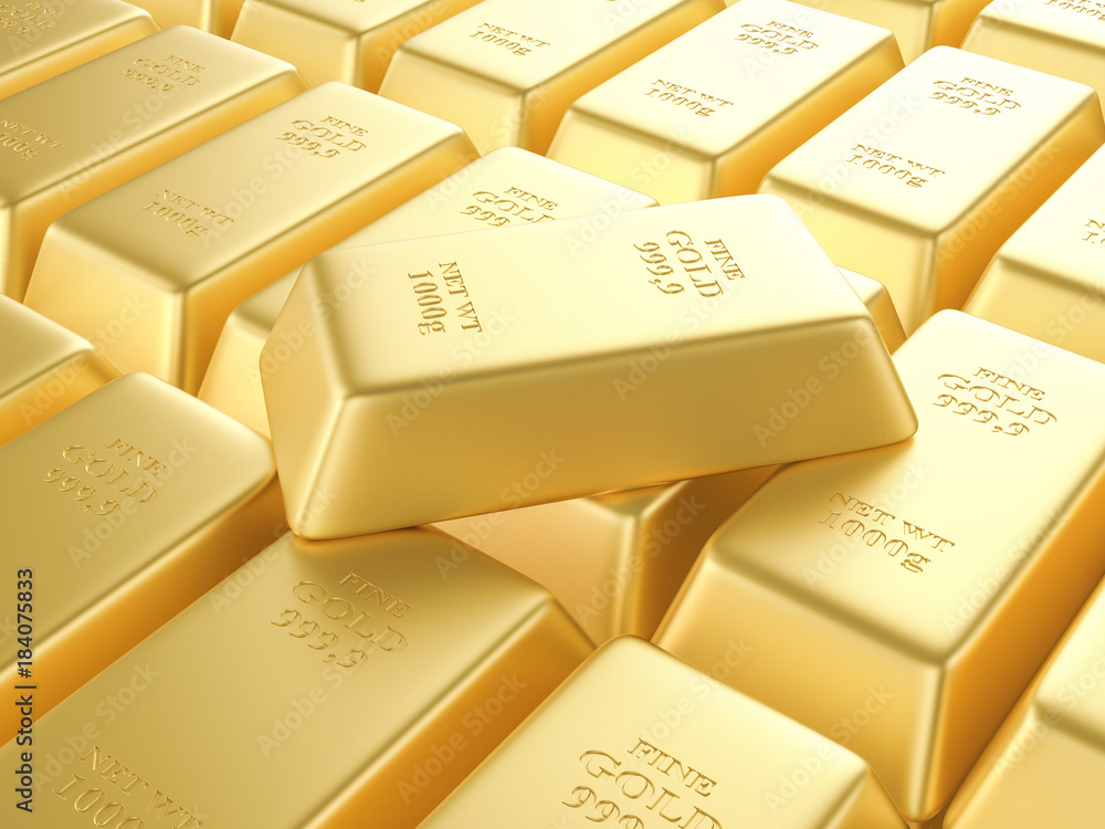 Gold bars background Gold bars background