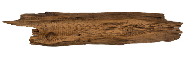 Old planks isolated on white.