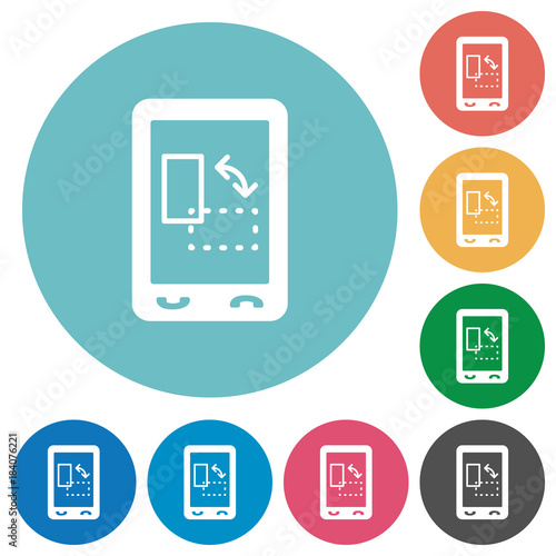 Mobile gyrosensor flat round icons