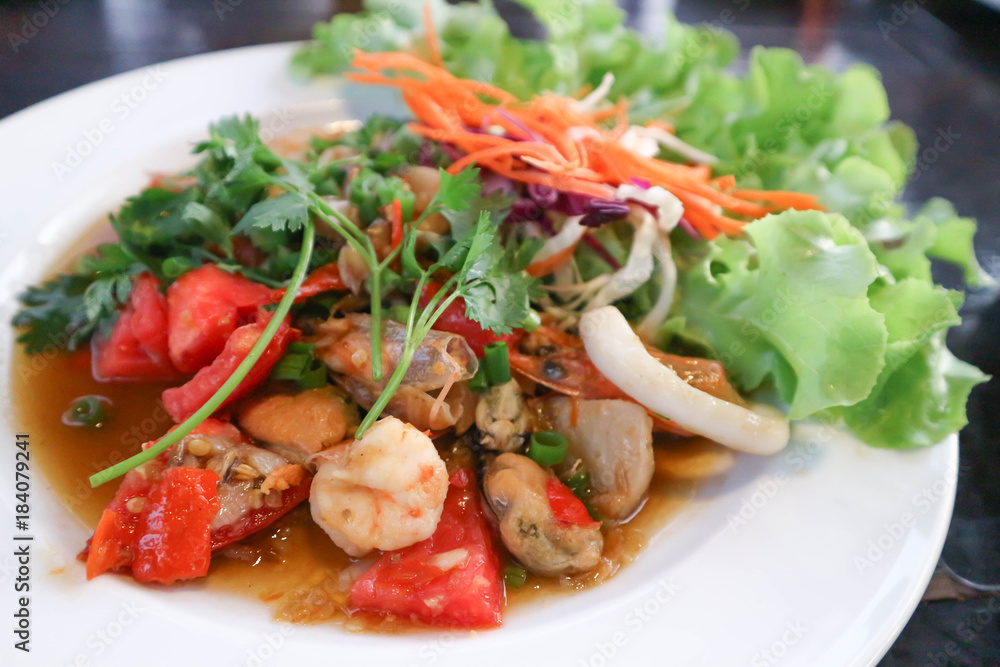 seafood salad or thai spicy salad seafood salad or thai spicy salad